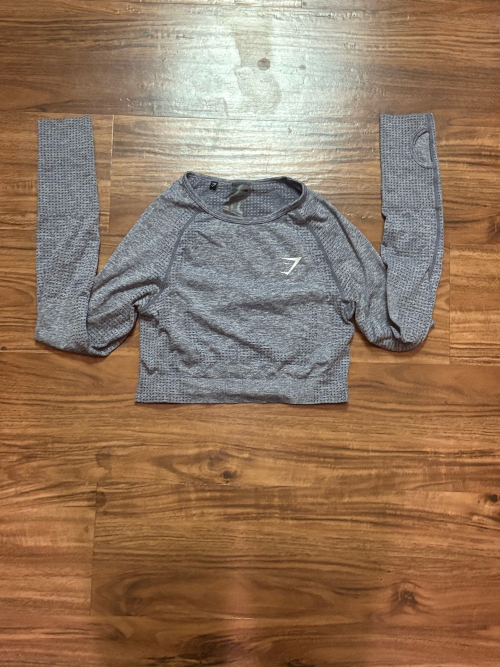 Gymshark Gray Long-Sleeve Crop Top